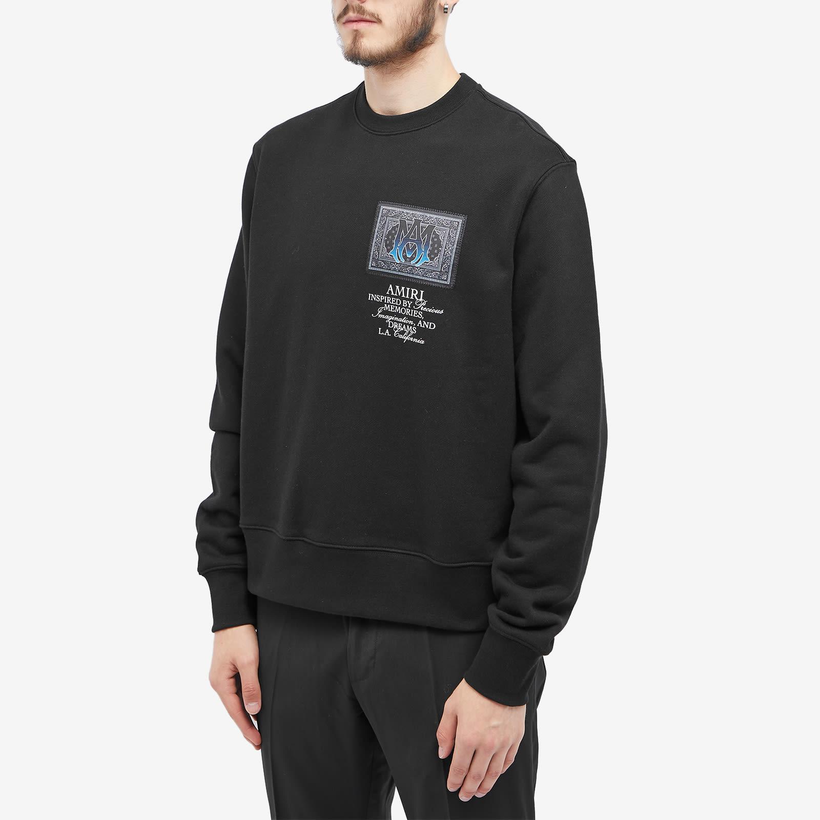 Amiri Ma Bandana Crew Sweatshirt in Black for Men Lyst UK