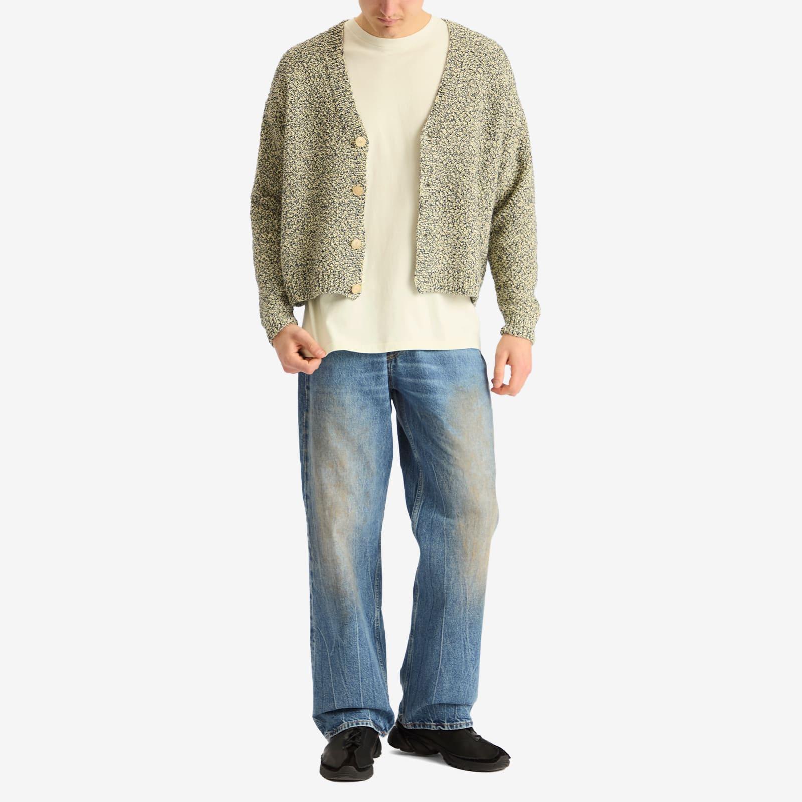 AURALEE Cotton Cashmere Cord Knit Cardigan in Green for Men AURALEE Cotton Cashmere Cord Knit Cardigan in Green for Men