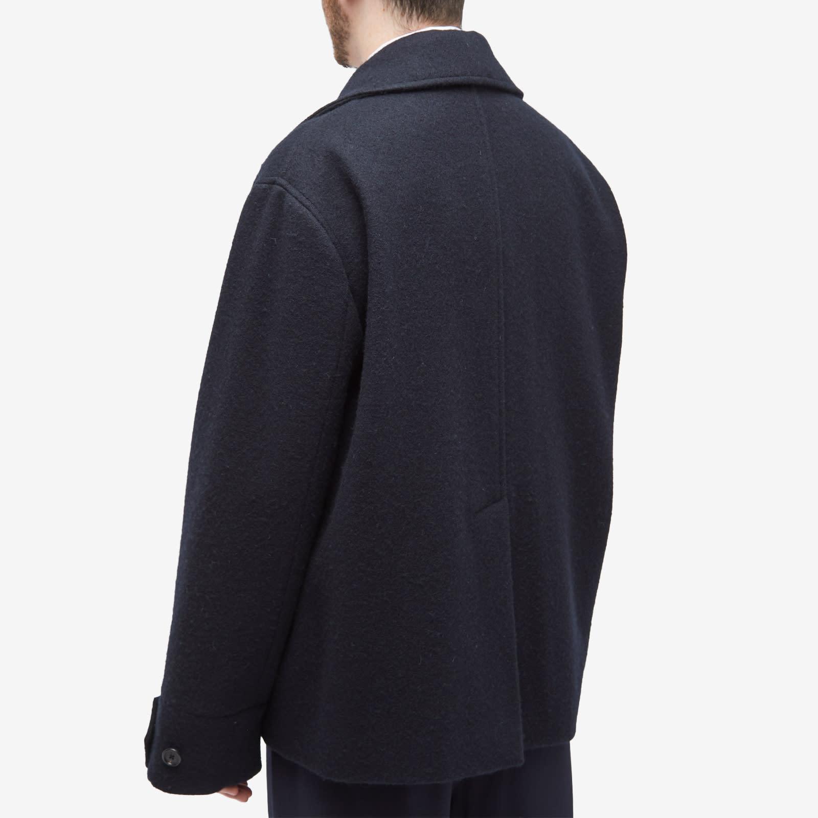 Offset Placket Wool Coat