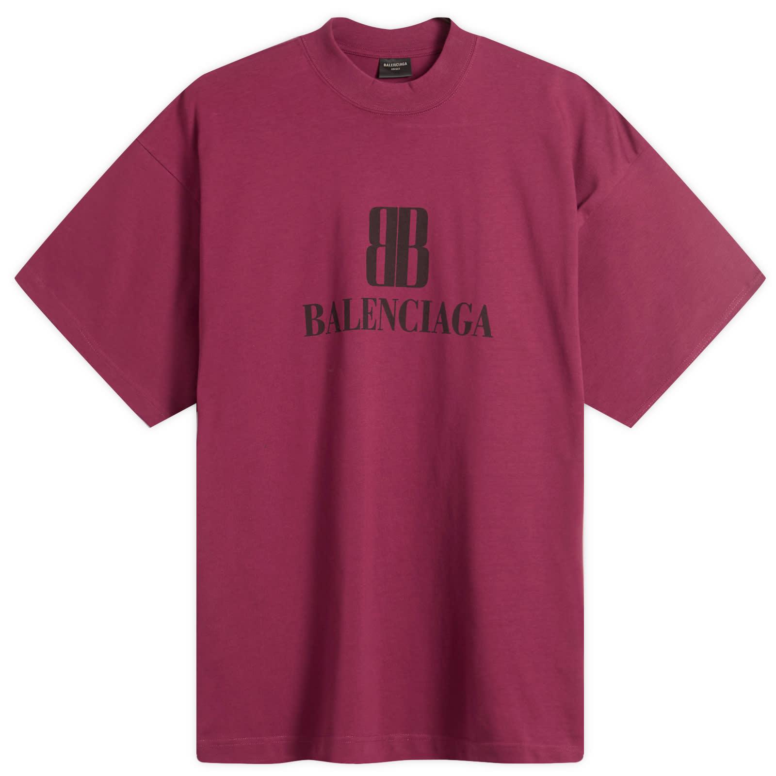 Balenciaga Nano Bb Logo Dry Jersey Fit T-Shirt in Red for Men | Lyst