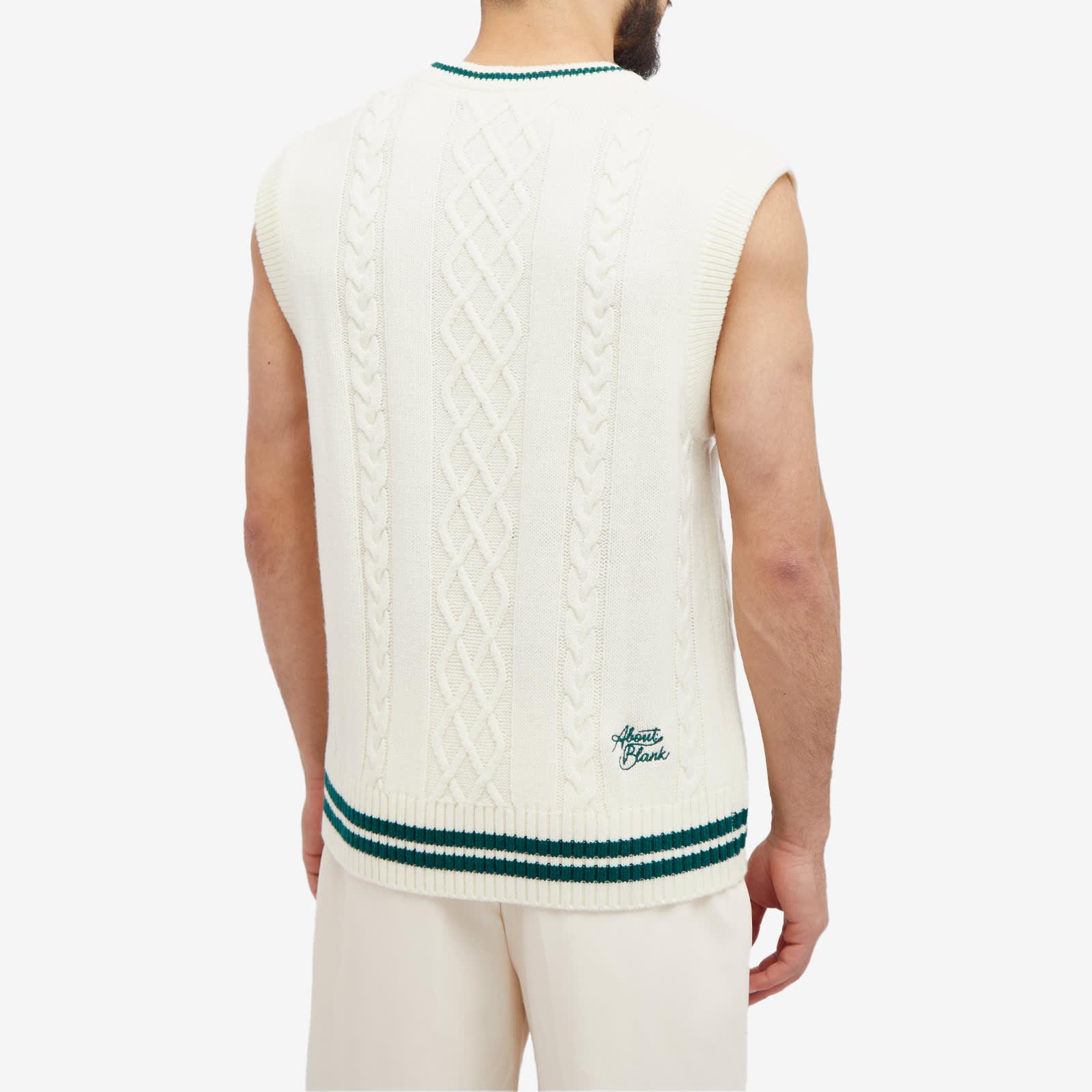 About Blank Cable Knit Vest in White for Men Lyst