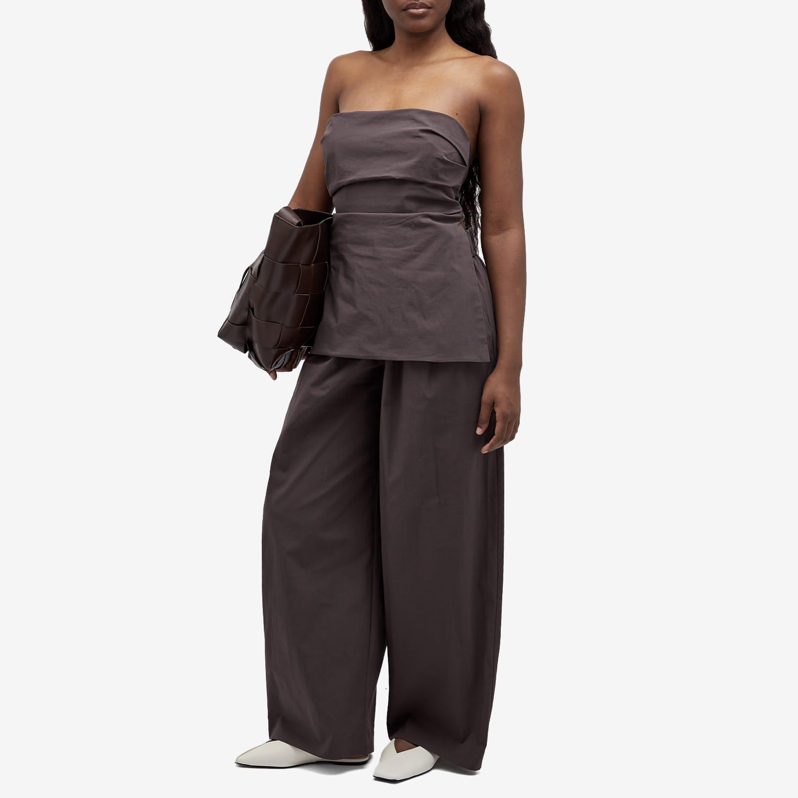 Agni Strapless Tie Back Top in Brown Lyst UK