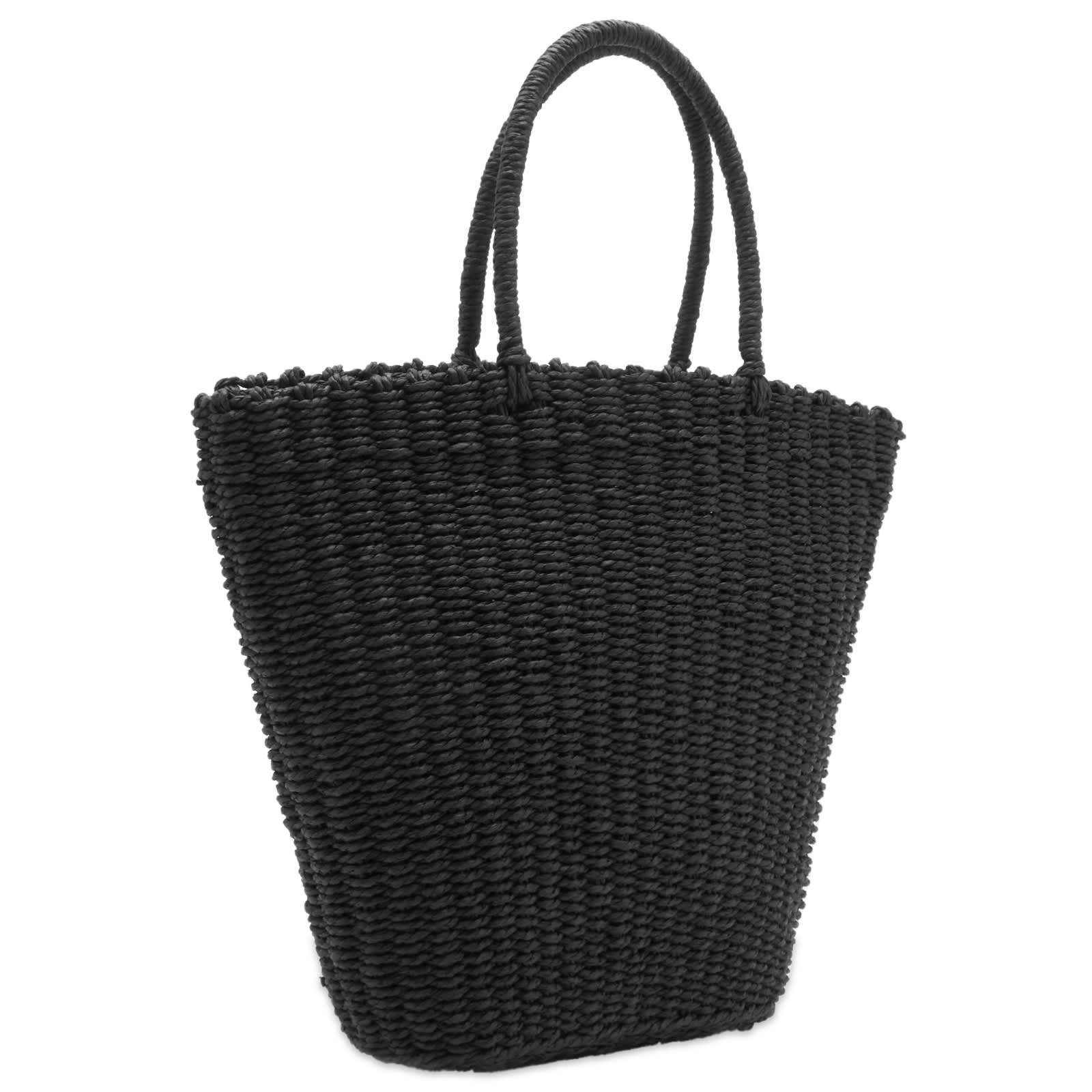 トートバッグ Damson Madder Straw Market Bag straw market bag with l'hotel embroidery – Damson Madder