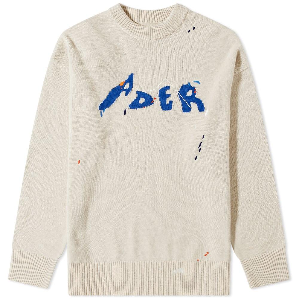 ADER error Logo Crew Knit in White for Men | Lyst