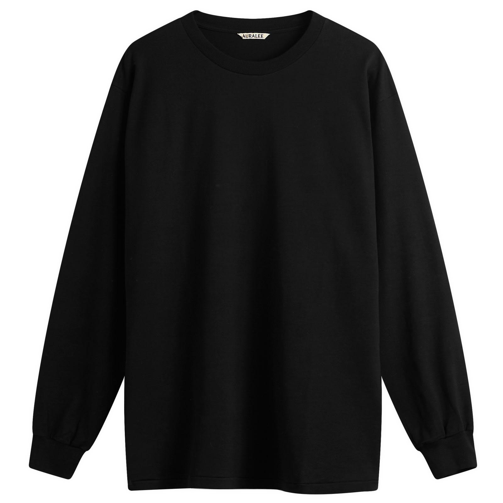 AURALEE Luster Plaiting L/S Tee in Black for Men | Lyst