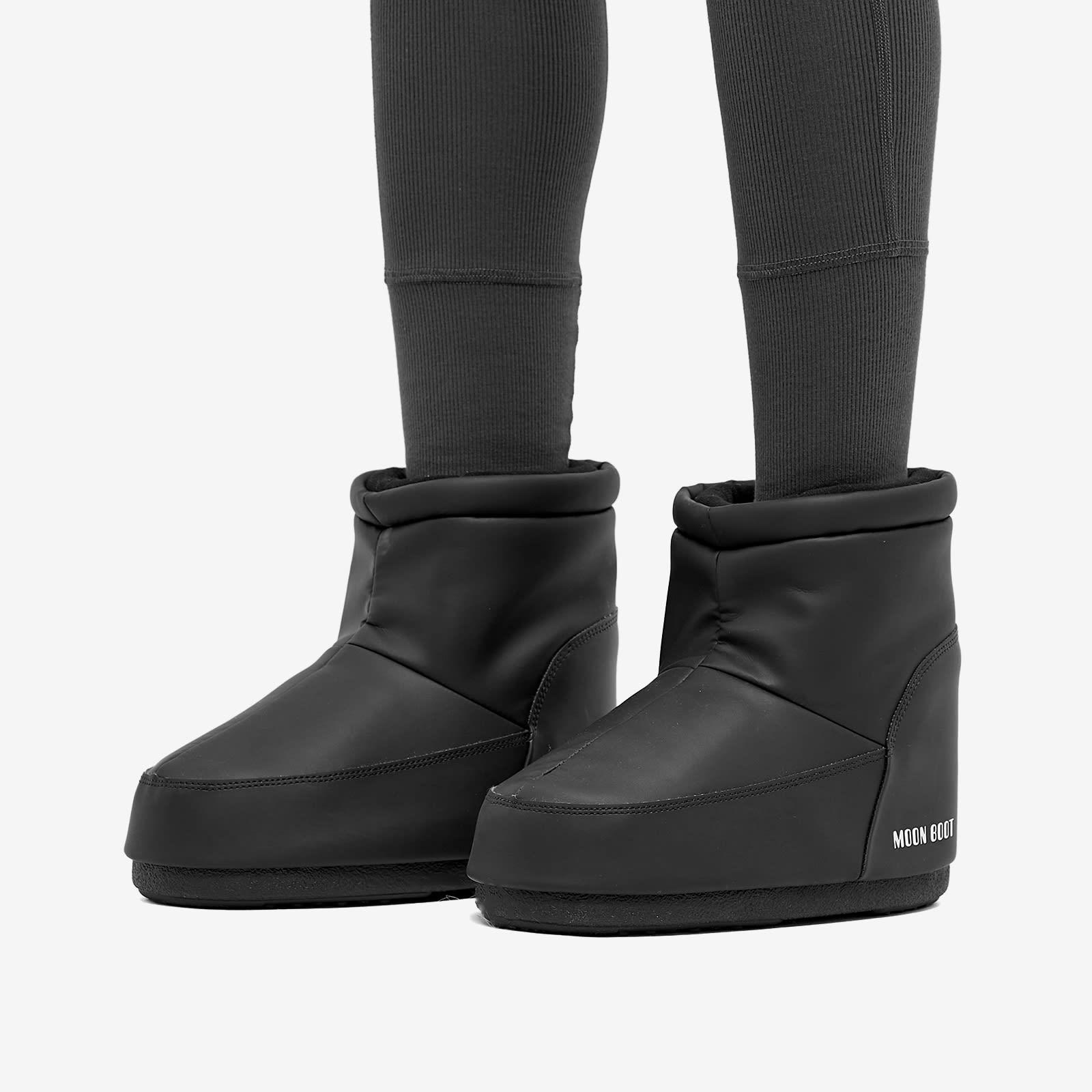 Moon Boot Icon Low No Lace Rubber Boots in Black | Lyst UK