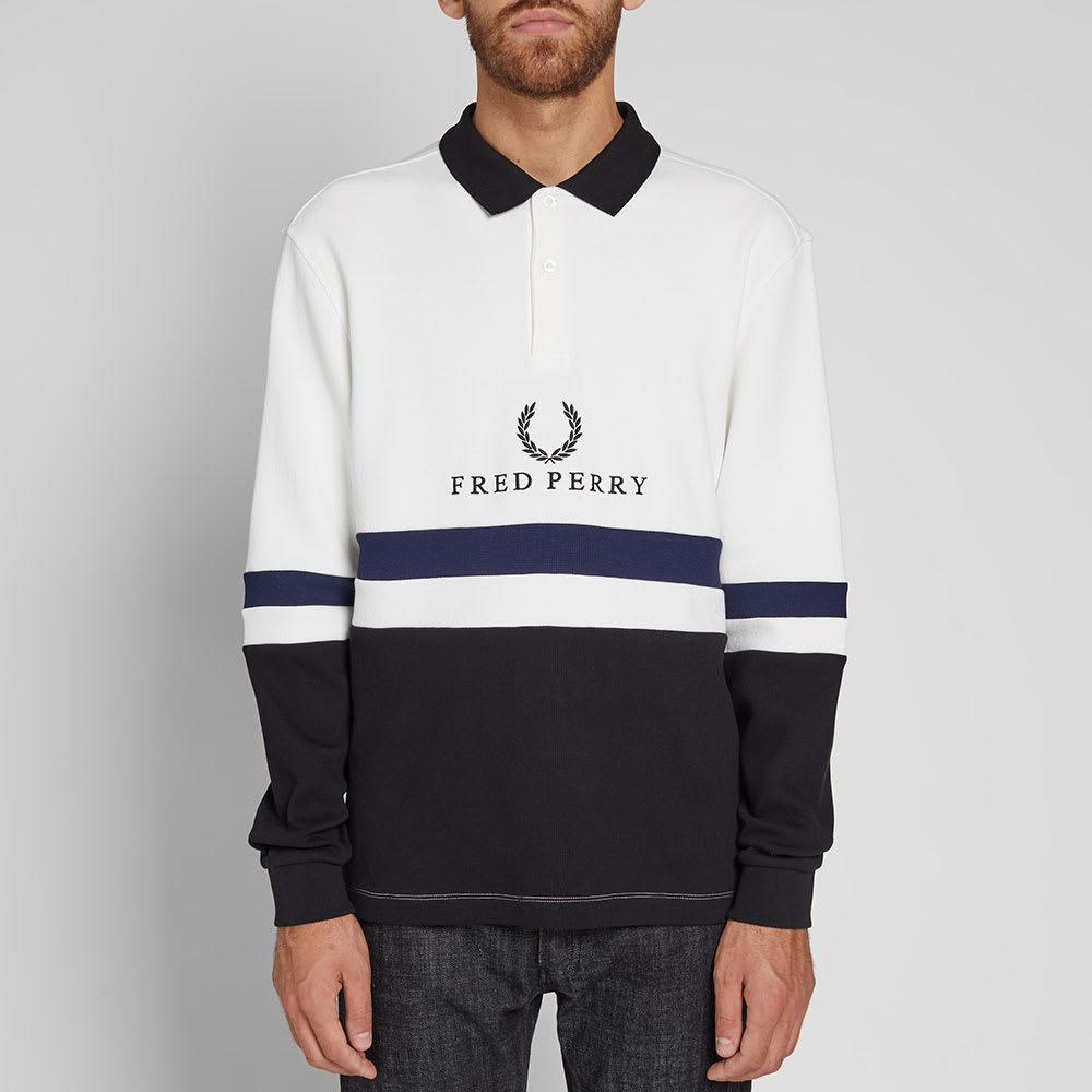 fred perry panel embroid sweat