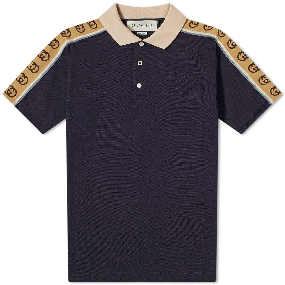 Gucci Cotton Tech Tape Polo in Blue for Men - Save 37% | Lyst