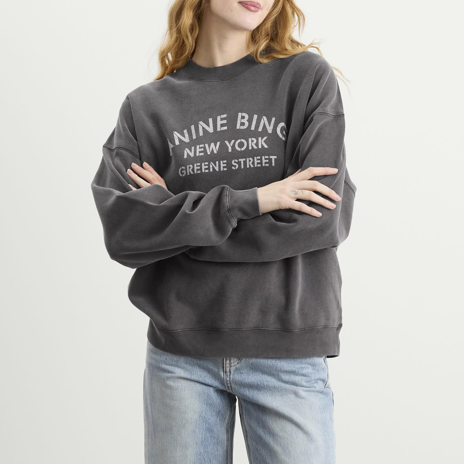 Anine Bing Miles Ny Sweatshirt in Grey | Lyst UK