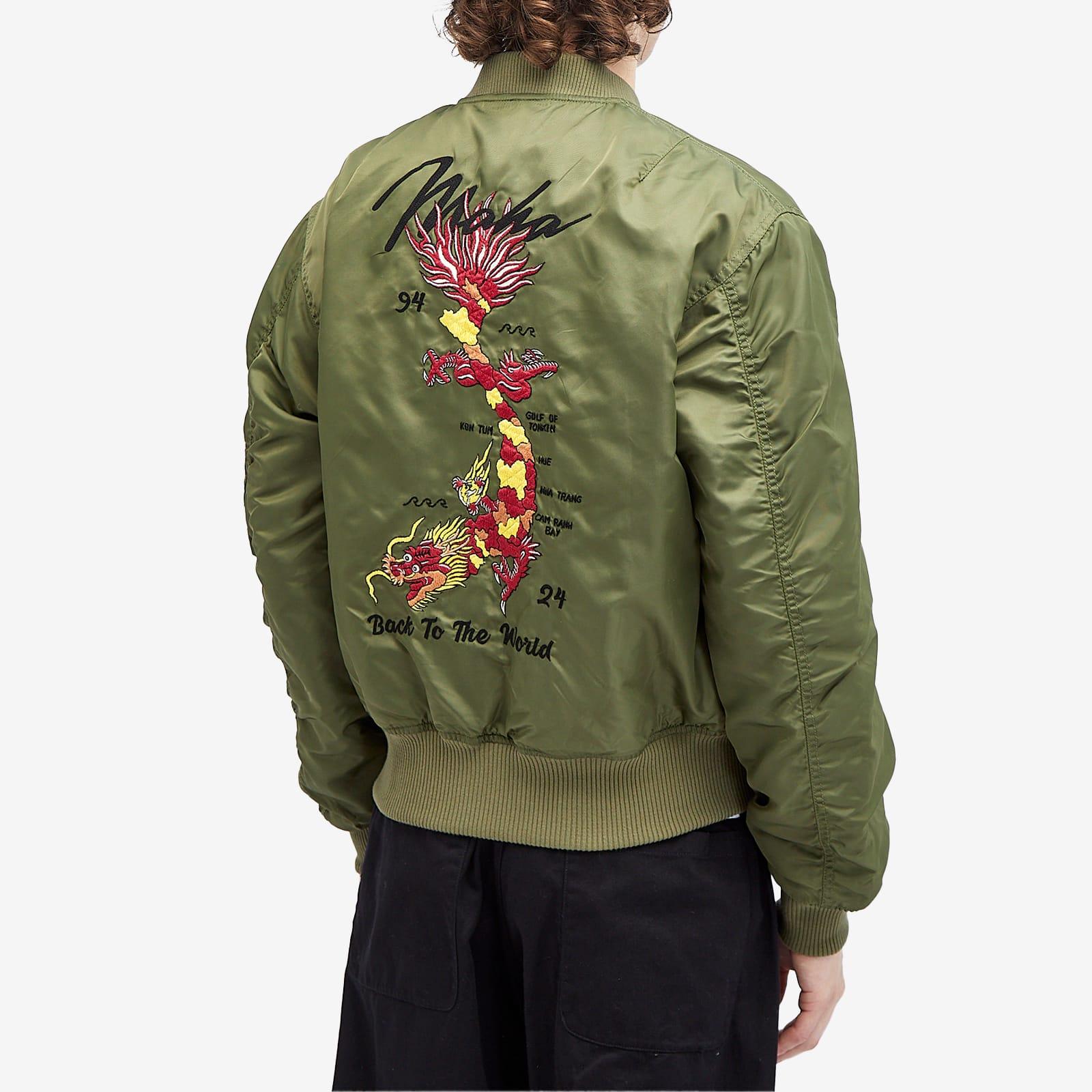 Maharishi Tour Dragon Map Ma1 Jacket in Green for Men | Lyst