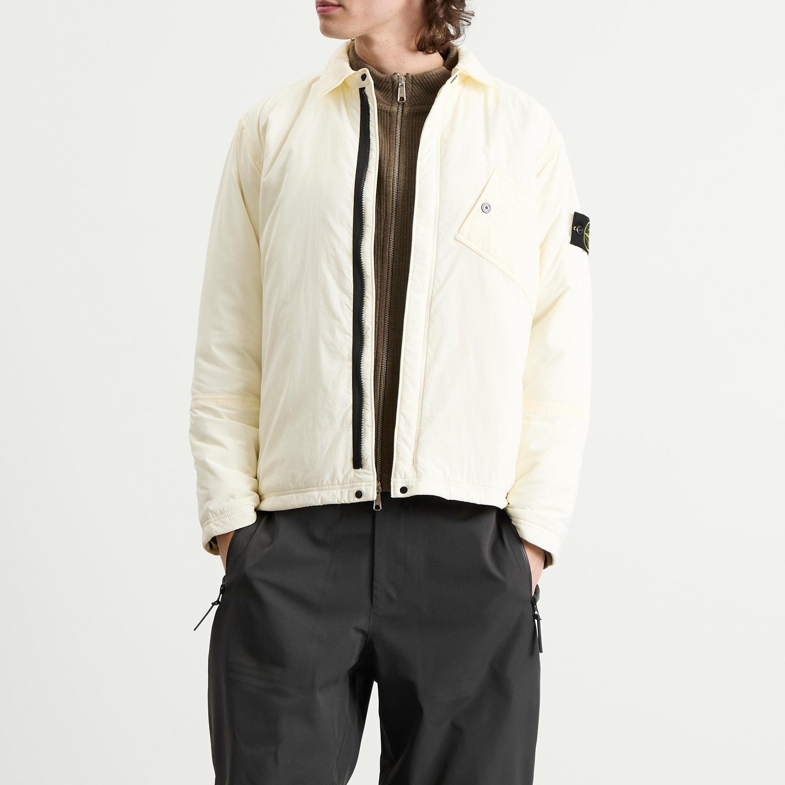 Stone Island Matt Ripstop Cordura Zip Overshirt in White for Men