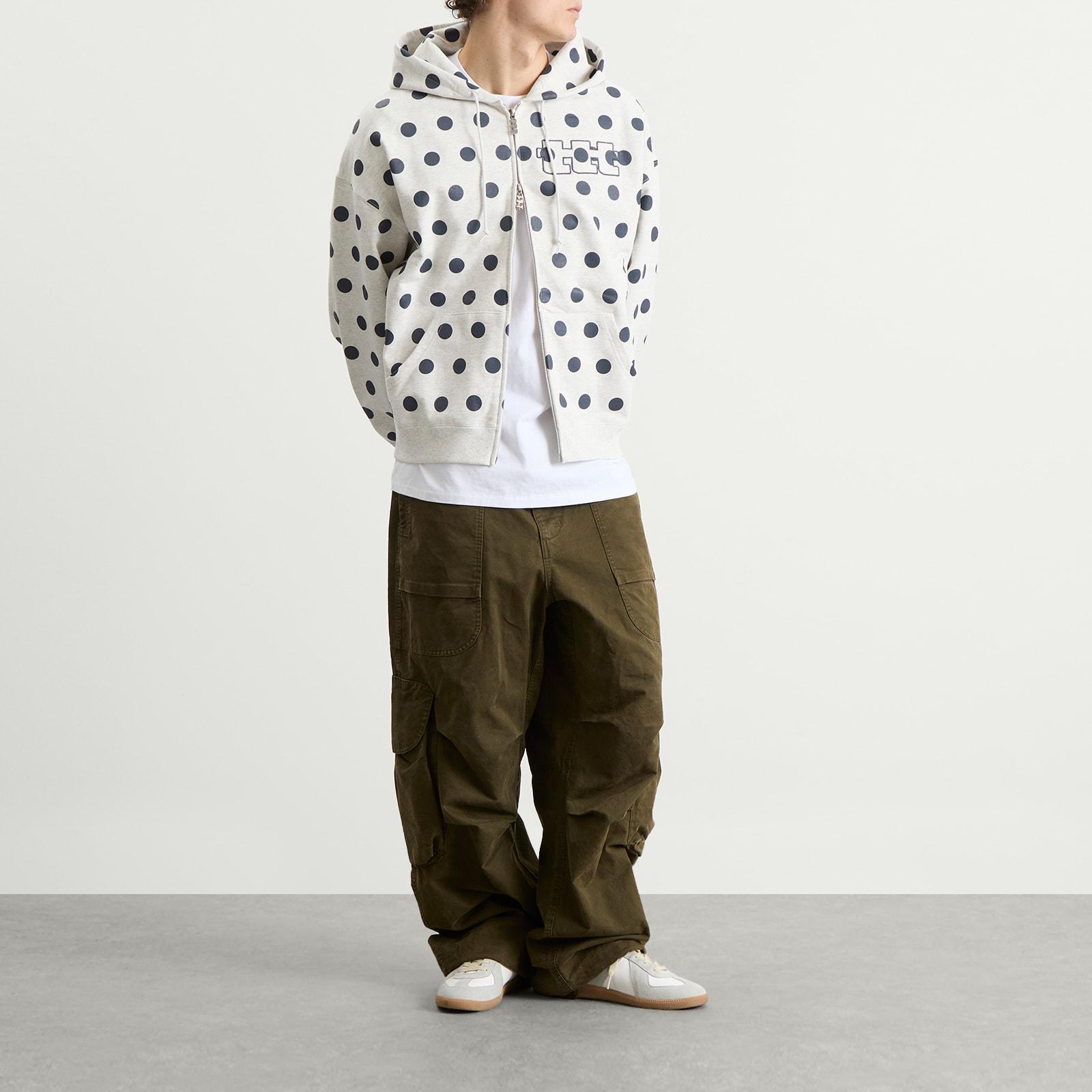 ttt_msw Dot zip up hoodie（GREY） M TTT MSW Dot Logo Zip Hoodie in Grey for Men | Lyst UK