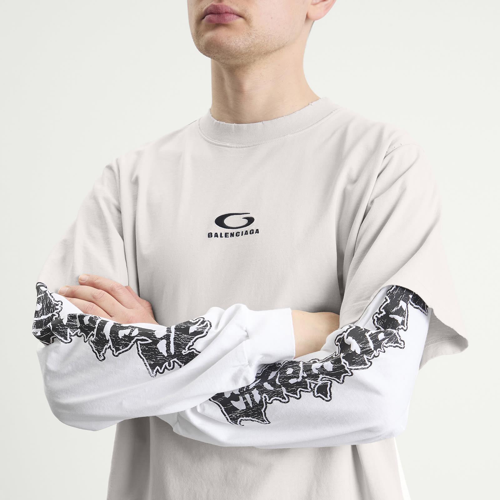 Balenciaga Metal Merch Double T-Shirt in White for Men | Lyst