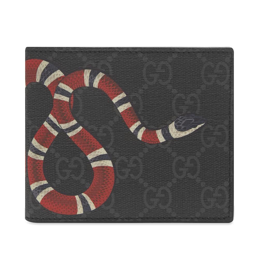 Gucci Black Leather Kingsnake Bifold