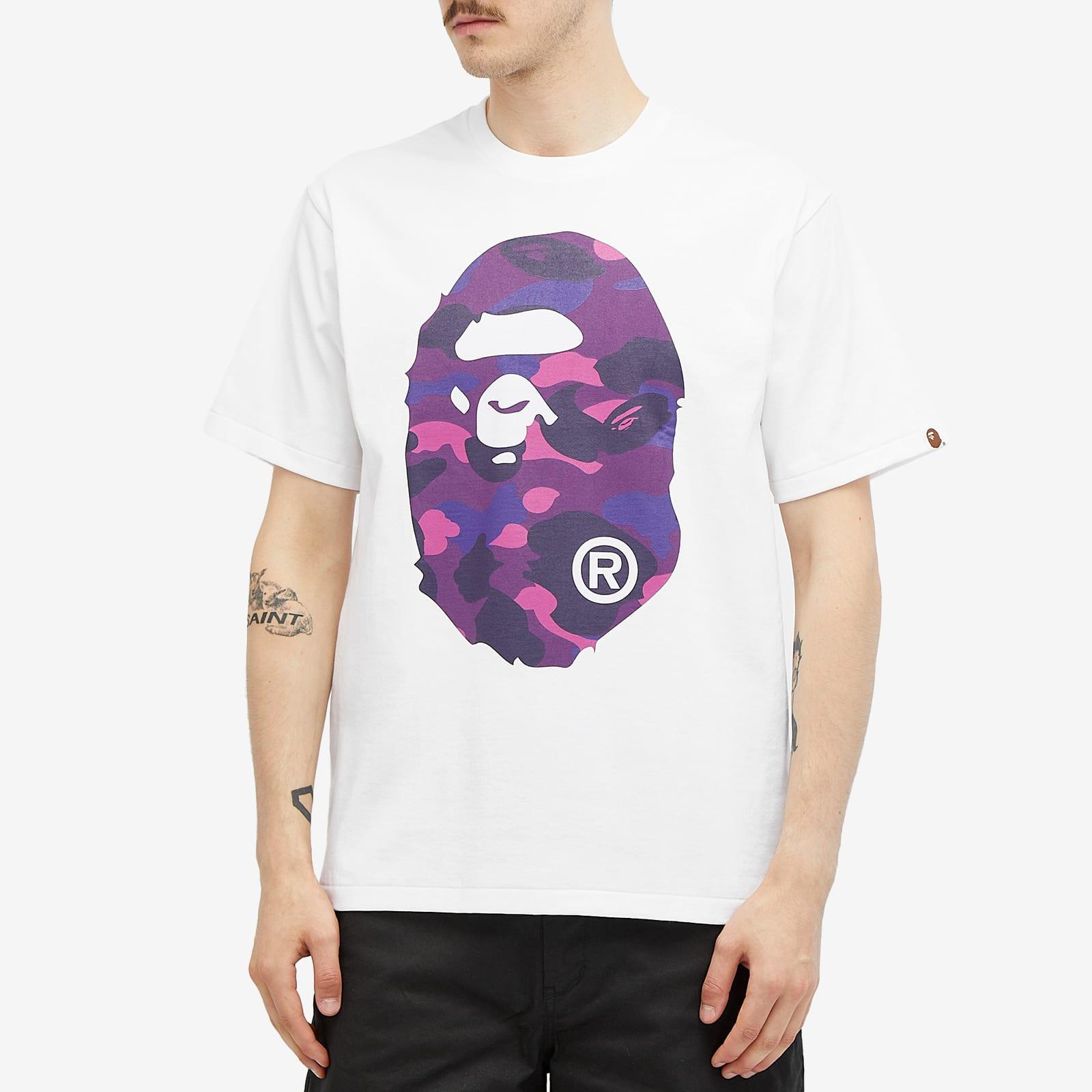 A bathing ape purple camo shirt hotsell