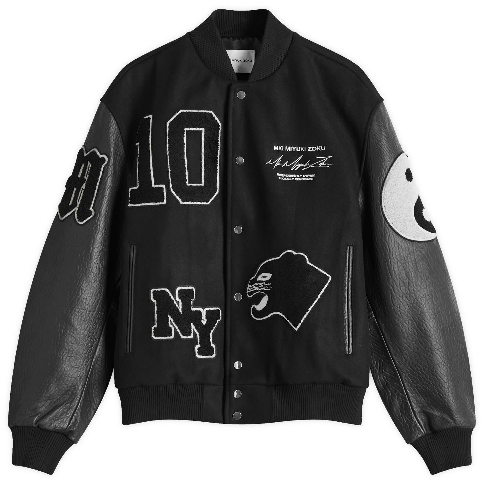 MKI Miyuki-Zoku Patch Varsity in Black for Men | Lyst MKI Miyuki-Zoku Patch Varsity in Black for Men | Lyst