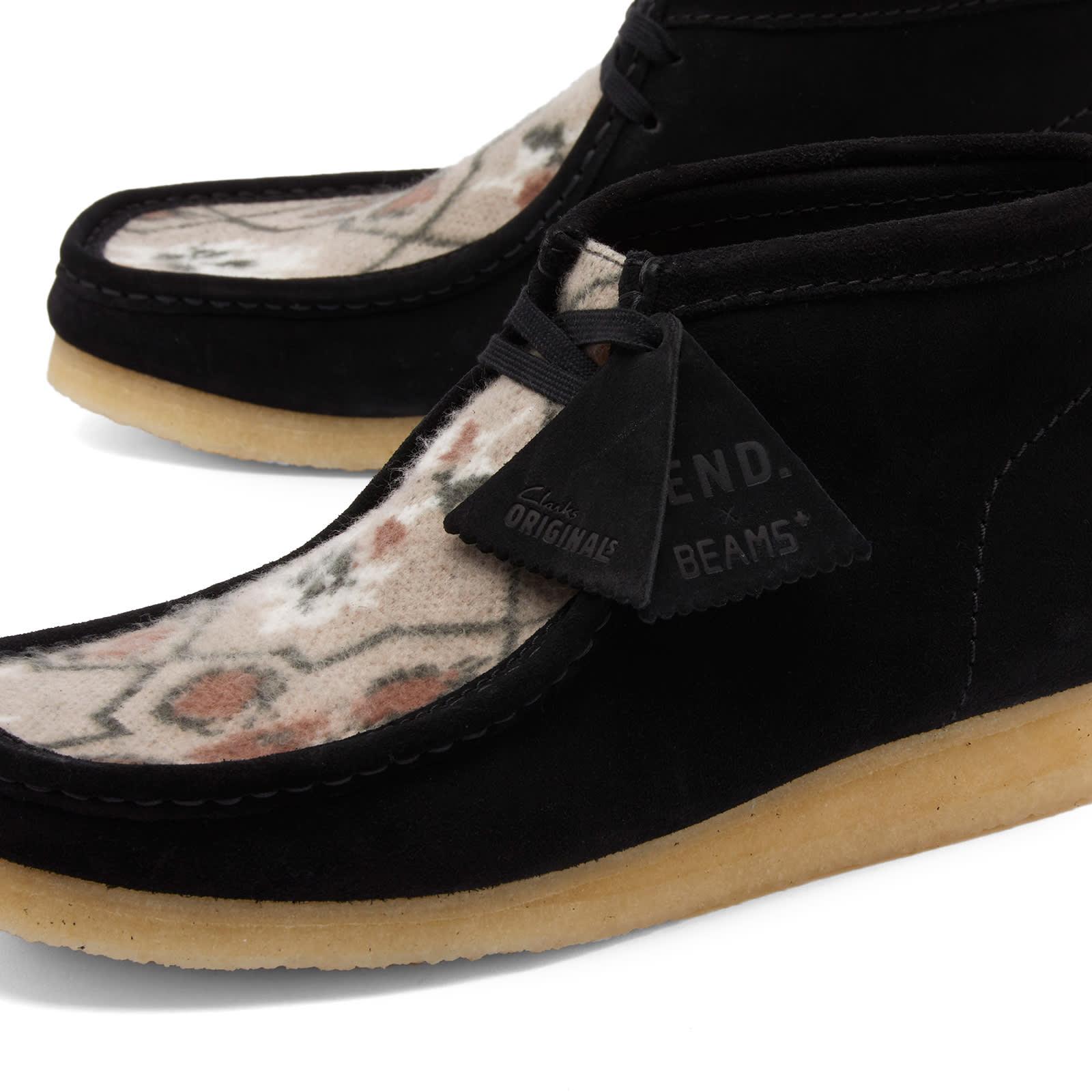 Clarks End. X X Beams Plus 'Ski Club' Wallabee Boot in Black