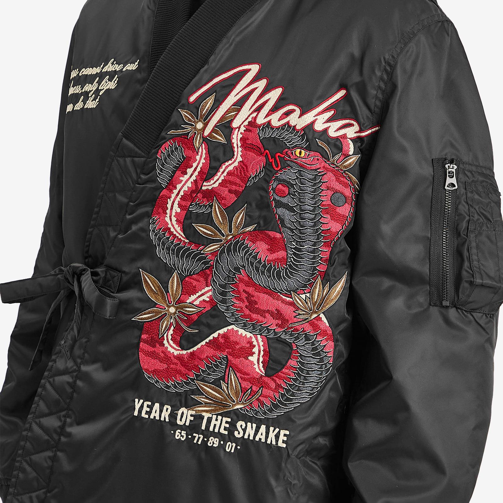 Maharishi Year Of The Snake Ma-1 Kimono Jacket in Black for Men | Lyst