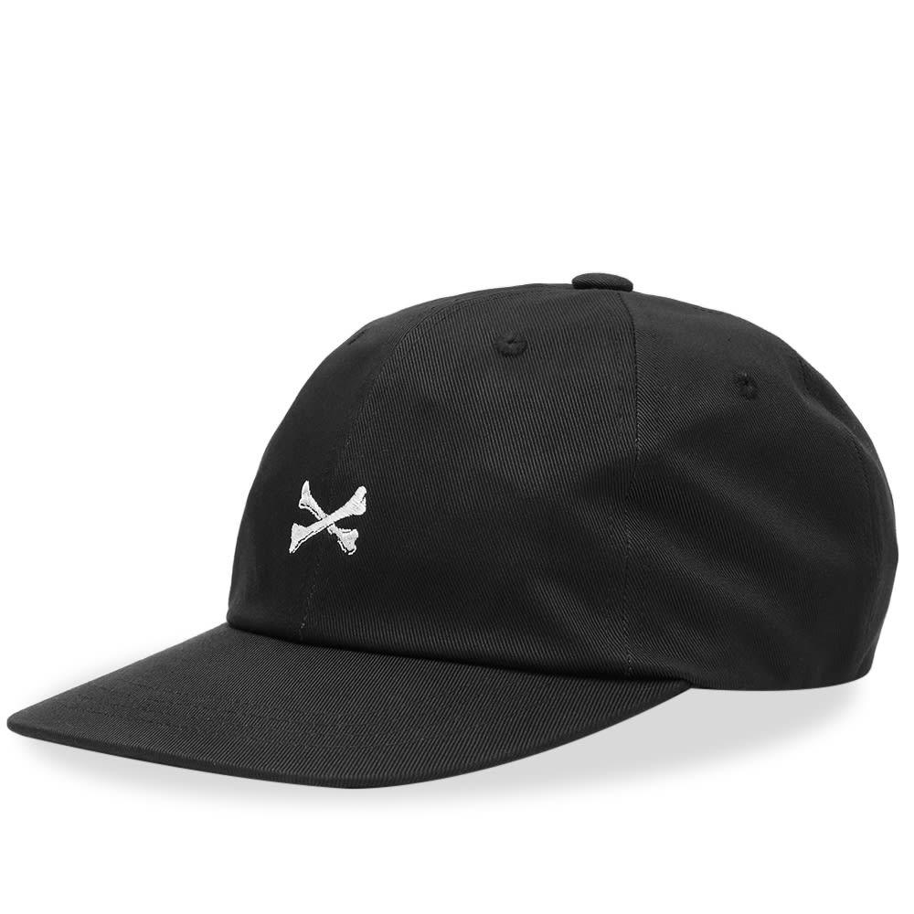 WTAPS Men's Black T-6l 03 Crossbones Twill Cap