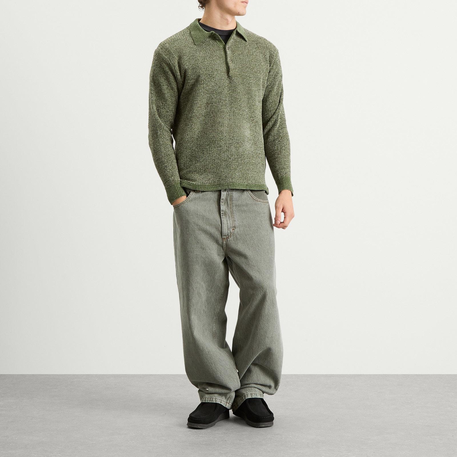 thisisneverthat Velvet Knit Polo in Green for Men | Lyst