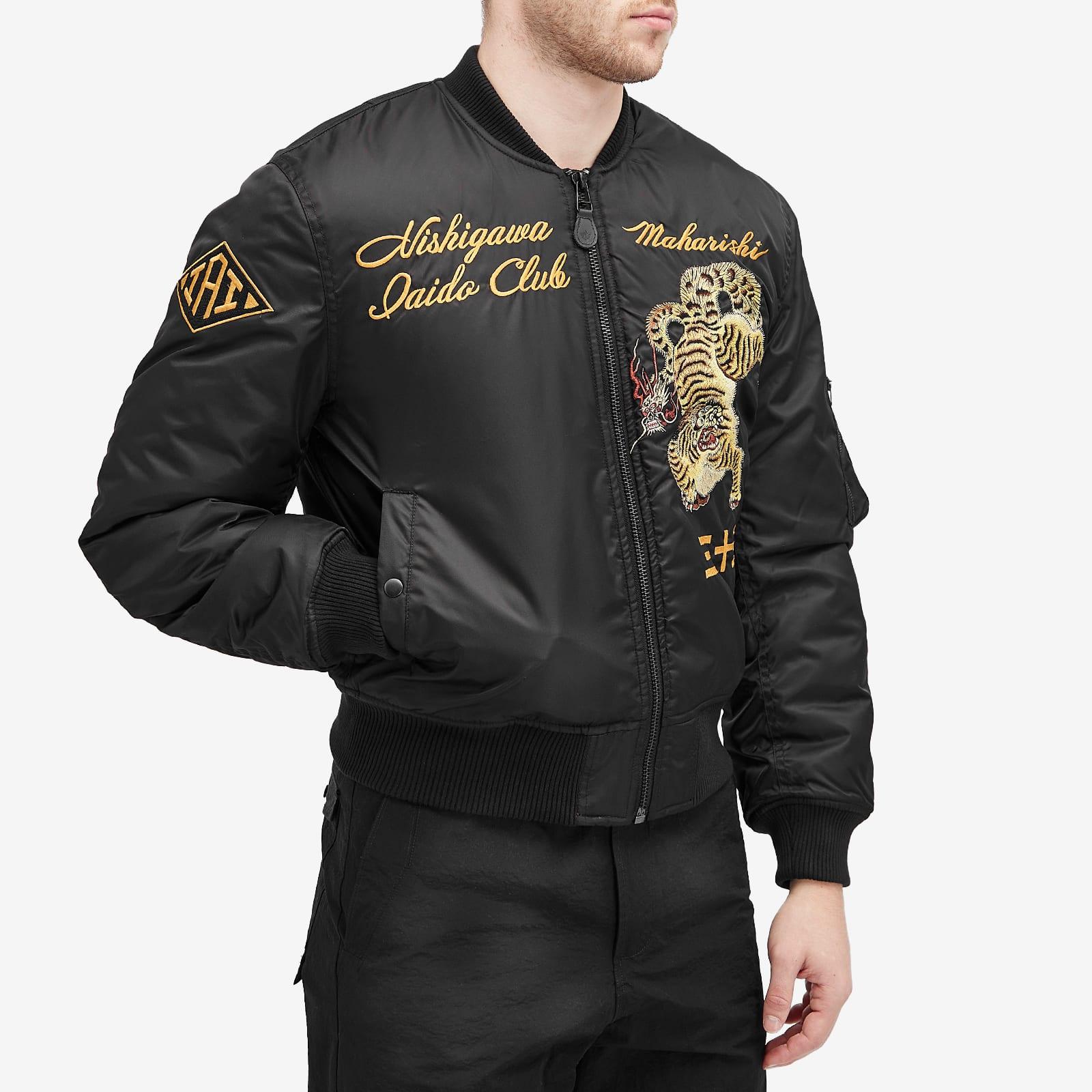 Maharishi Nekomata Tiger Ma1 Jacket Flight in Black for Men | Lyst