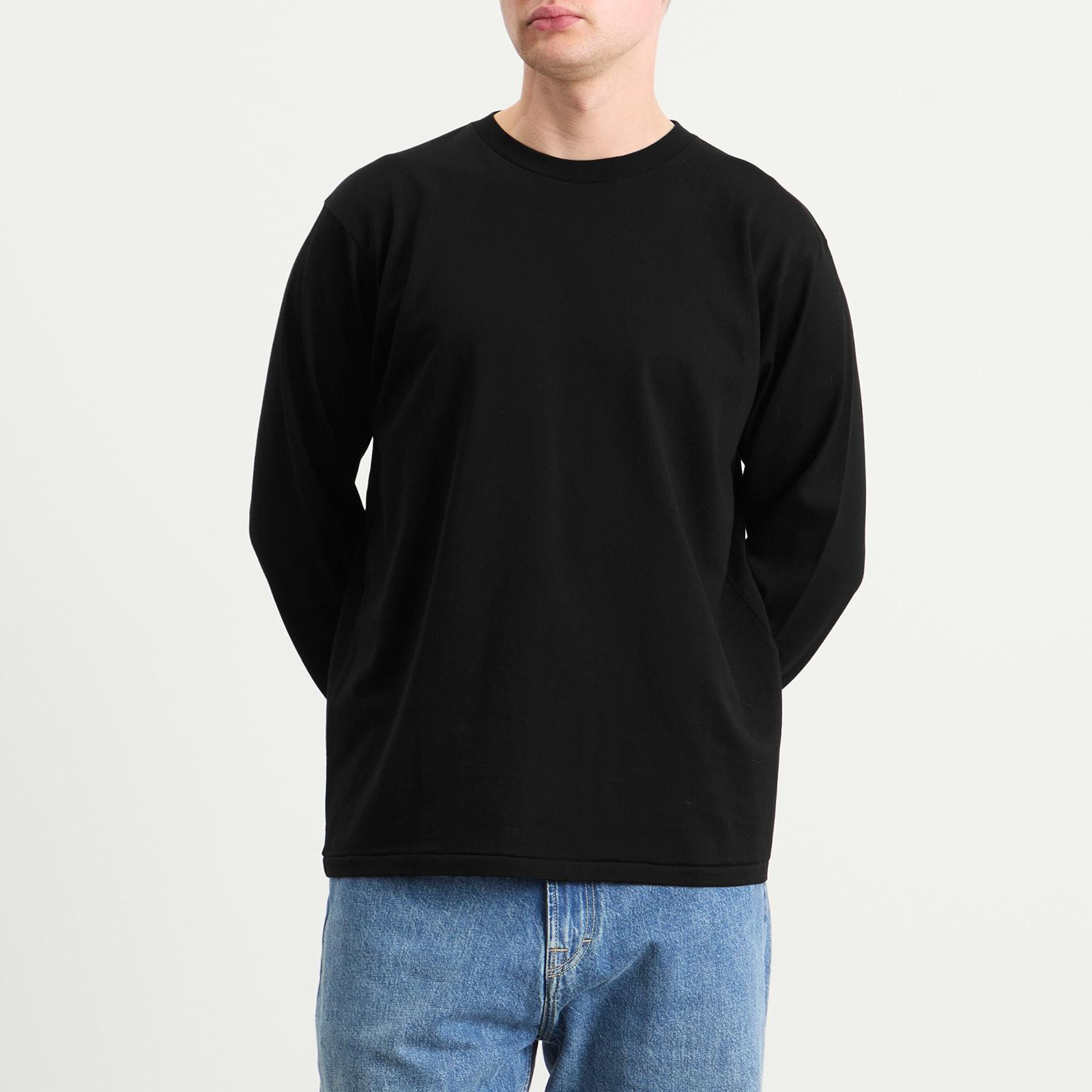 AURALEE Luster Plaiting L/S Tee in Black for Men | Lyst