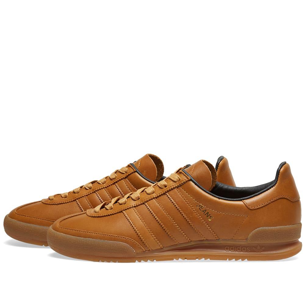adidas jeans brown leather