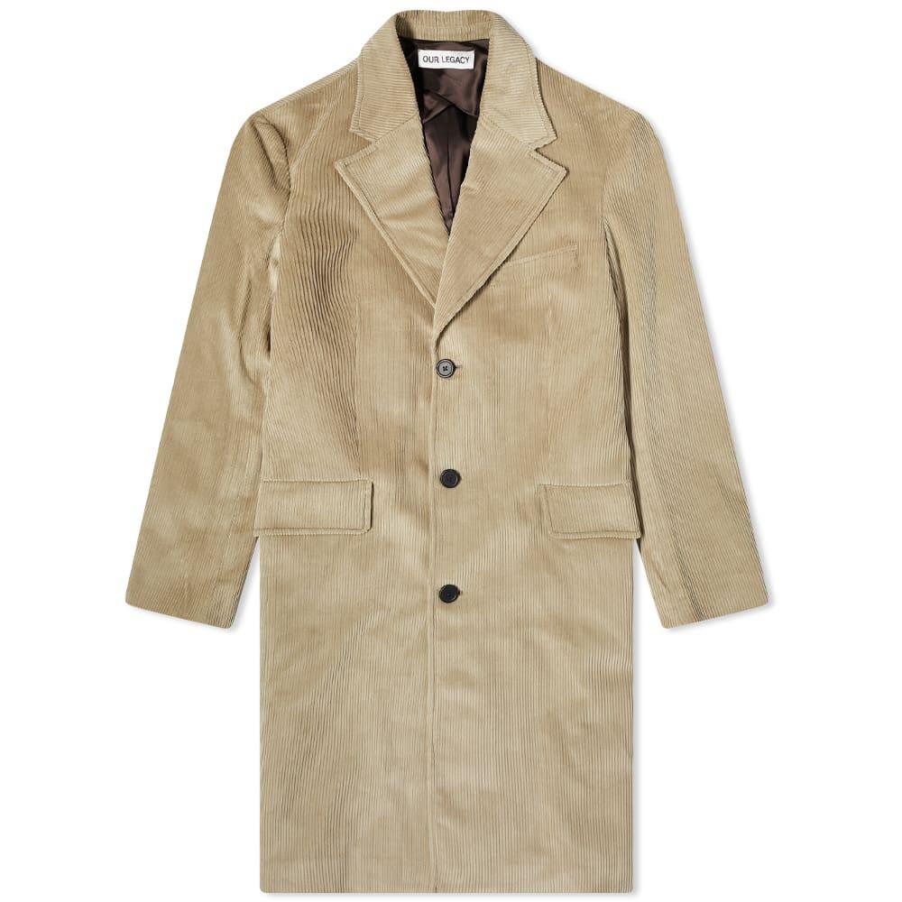 Our Legacy Dolphin Cord Overcoat in Natural for Men | Lyst