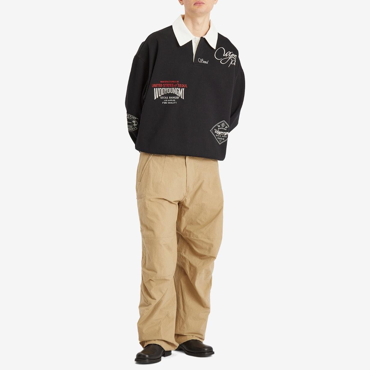 完売品 Wooyoungmi Long Sleeve Patch Polo WOOYOUNGMI Long Sleeve Patch Polo in Black for Men | Lyst