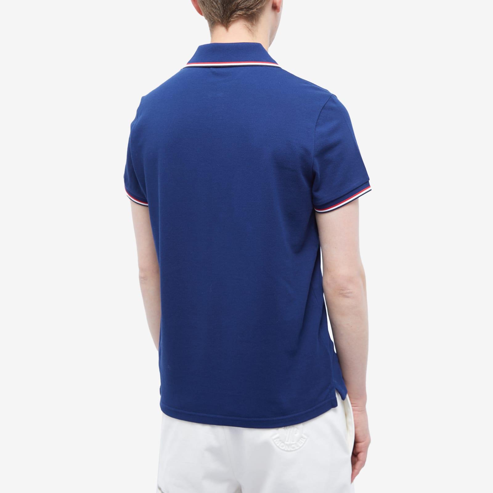 Moncler Classic Logo Polo Shirt in Blue for Men | Lyst