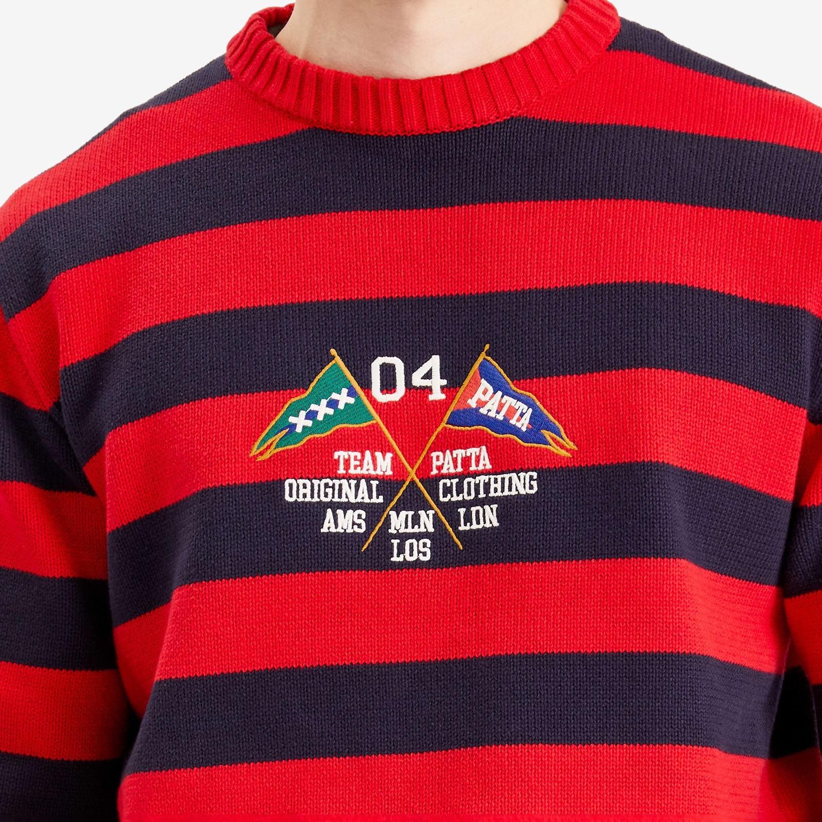 PATTA Stripe Flag Knit Jumper in Red for Men Lyst