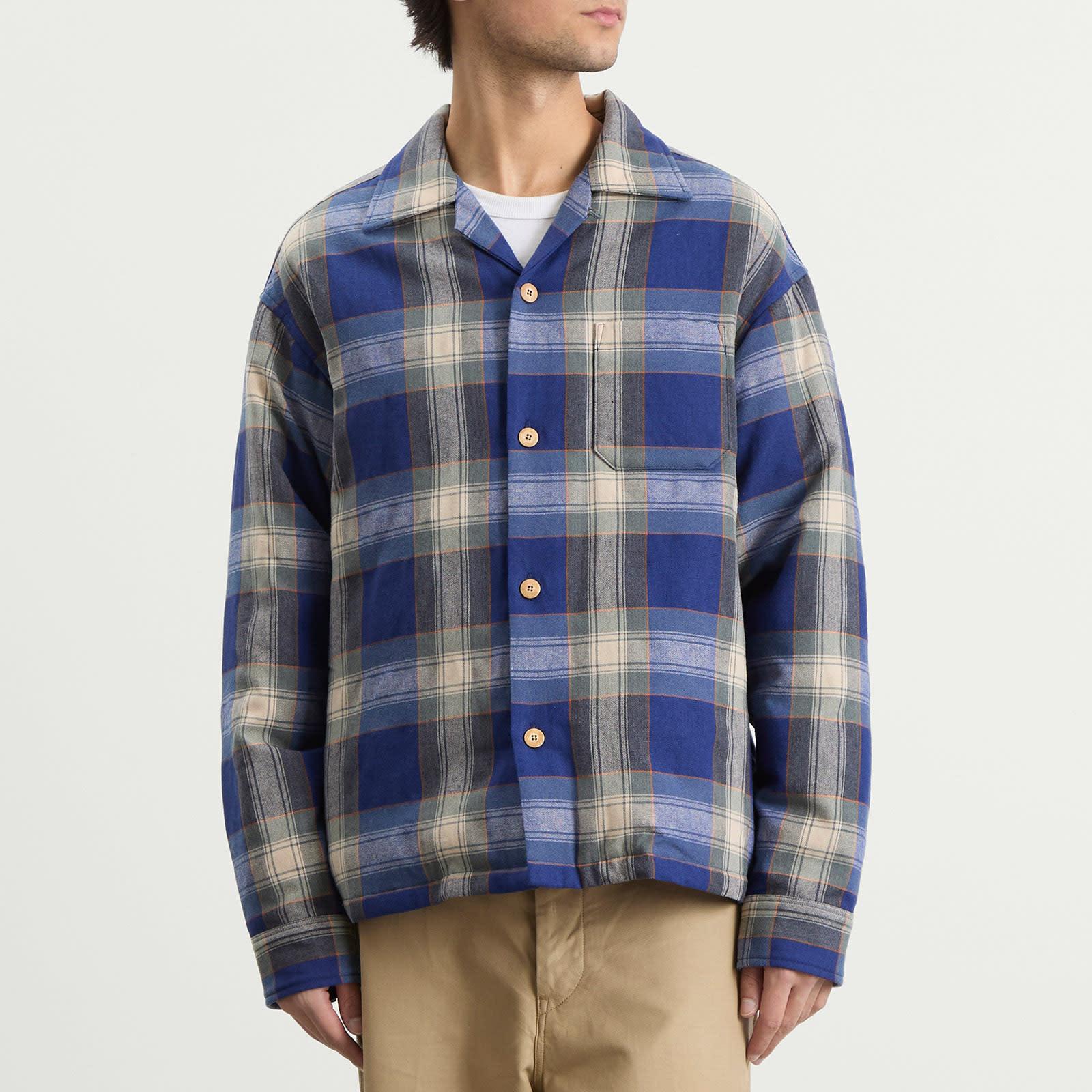 Visvim Keesey Check Down Shirt Jacket in Blue for Men | Lyst