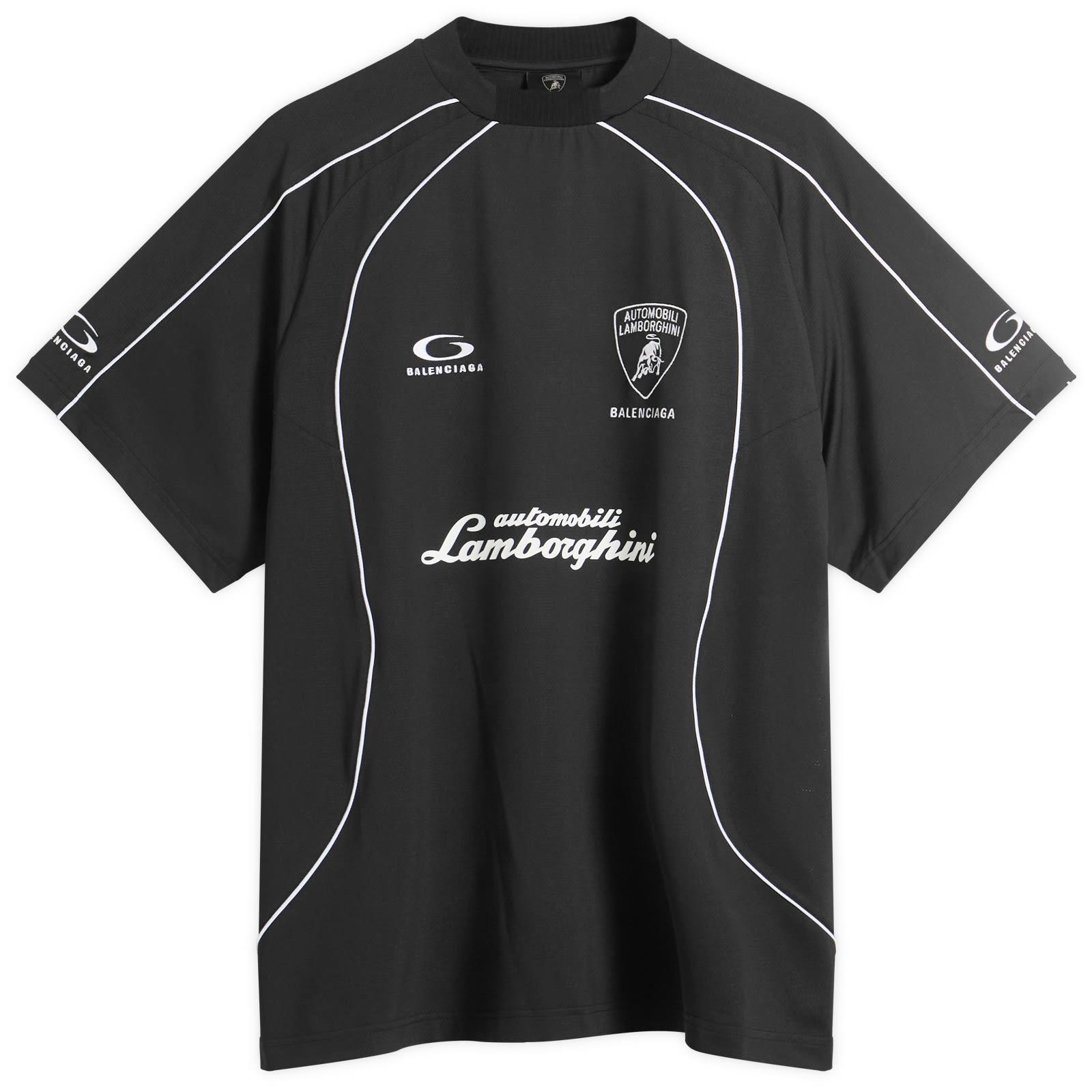 Balenciaga Automobili Lamborghini Soccer T-Shirt in Black