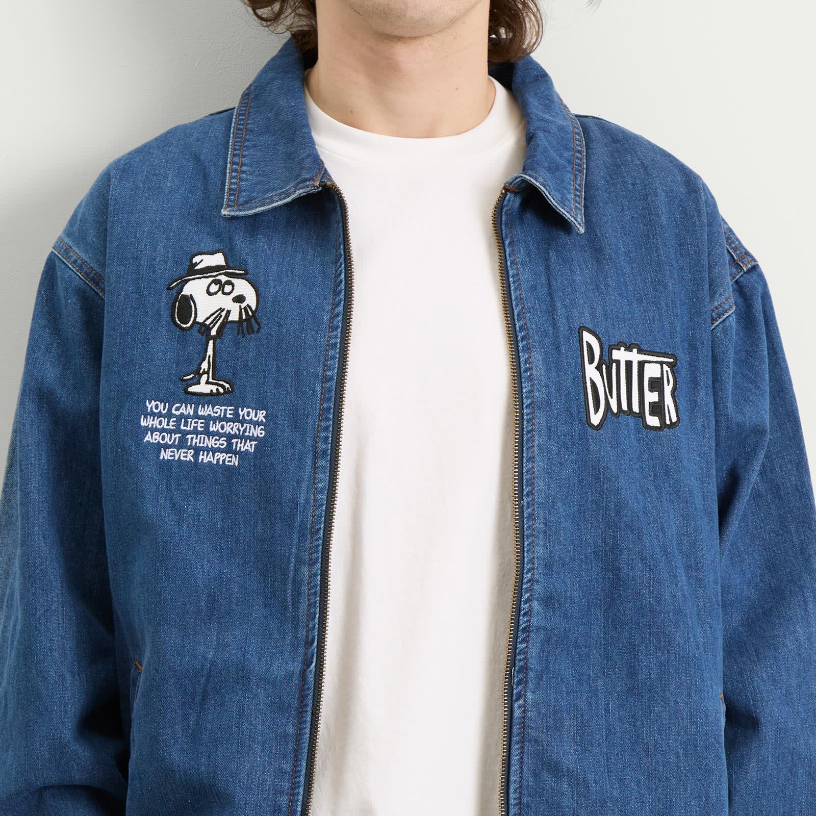 Butter Goods X Peanuts Spike Denim Jacket in Blue for Men | Lyst UK