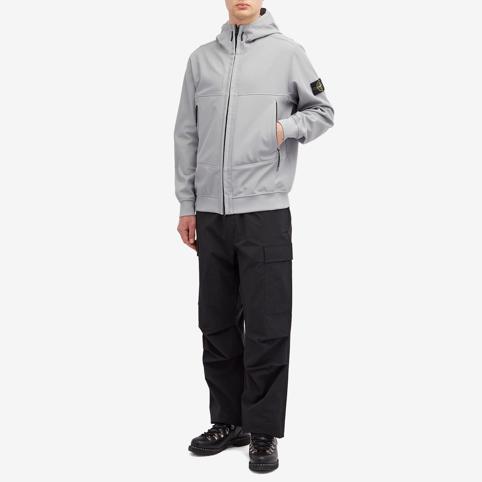 Stone Island Soft Shell-R Hooded Jacket in Gray for Men | Lyst