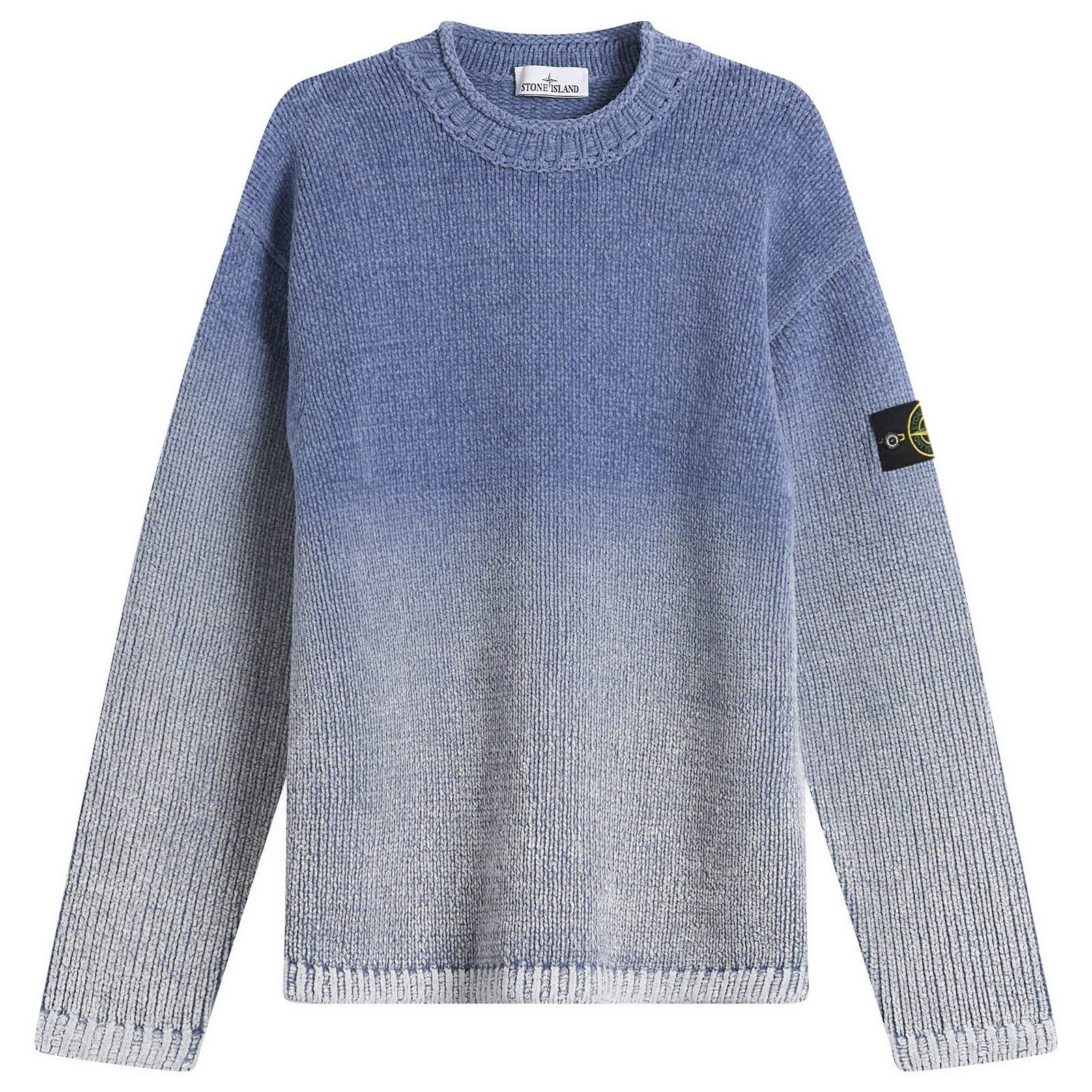 Stone Island Degrade Chenille Knit Jumper in Blue for Men | Lyst
