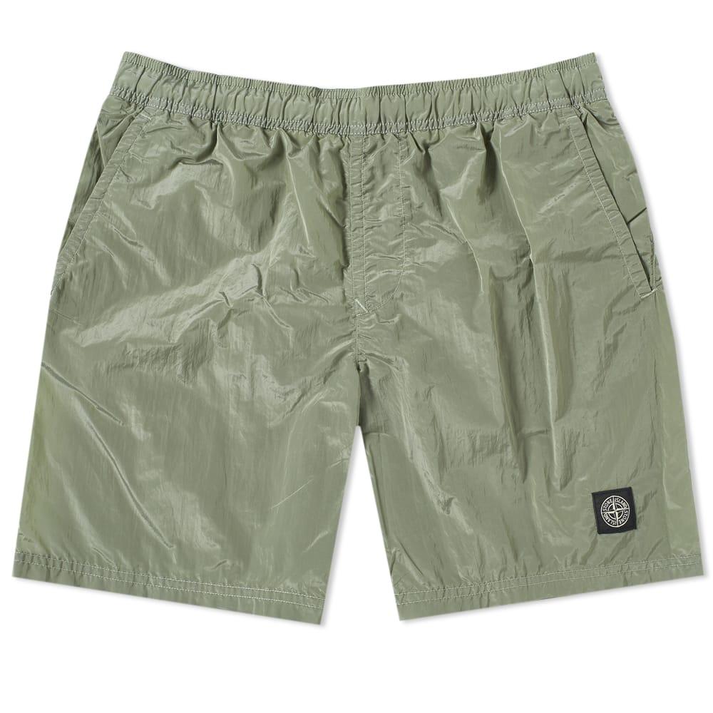 stone island swim shorts green