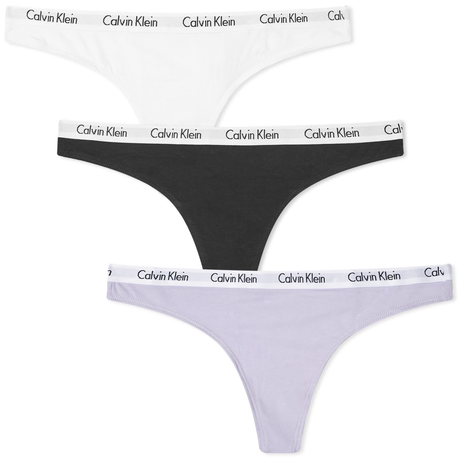 Calvin Klein Ck Thong 3 Pack in Black | Lyst
