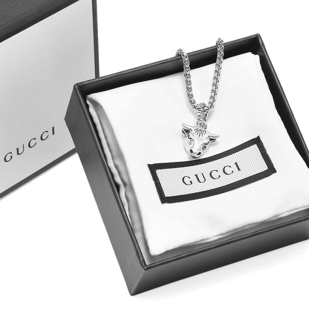 gucci bull head necklace