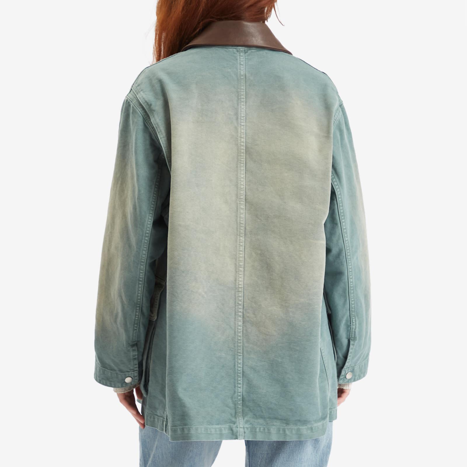 AURALEE ORGANIC COTTON DUCK BLOUSON グリーン Auralee Organic Cotton Duck Blouson - Ash Green – Kith Europe