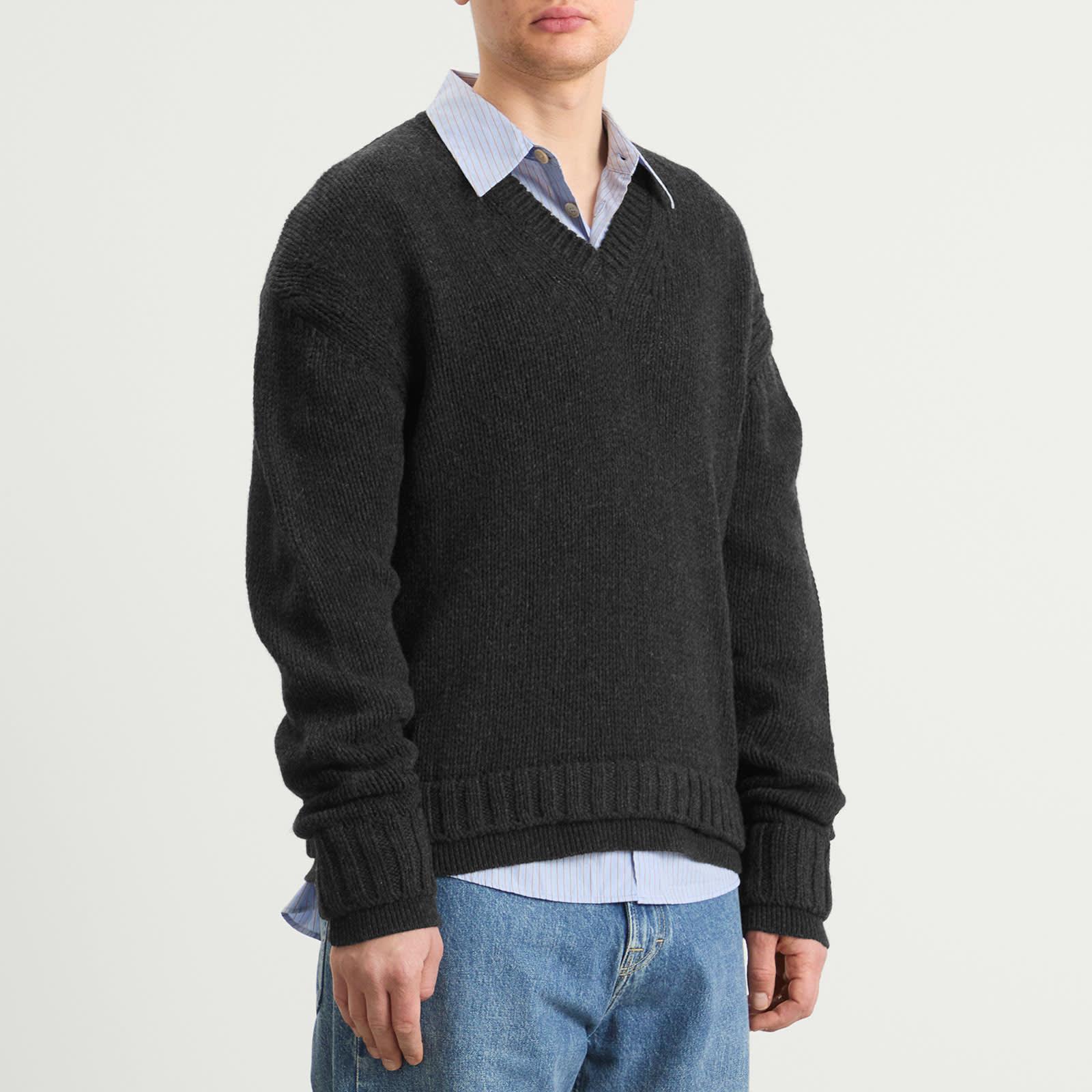 Our Legacy False V-Neck Jumper in Black for Men | Lyst