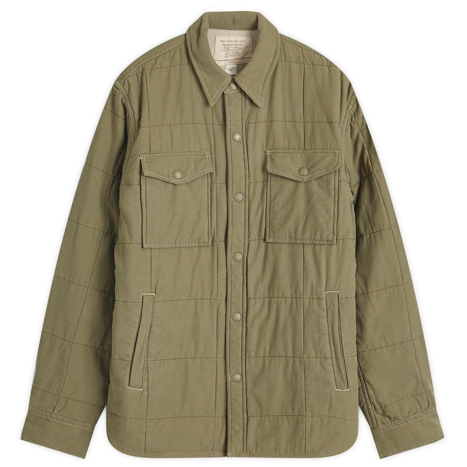 RRL Quilted Cotton Twill Shirt Jacket in Green for Men | Lyst