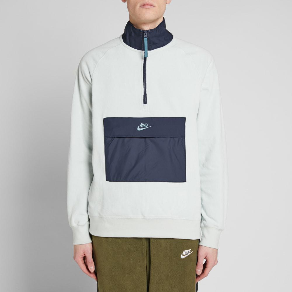 nike fleece winter half zip sweat