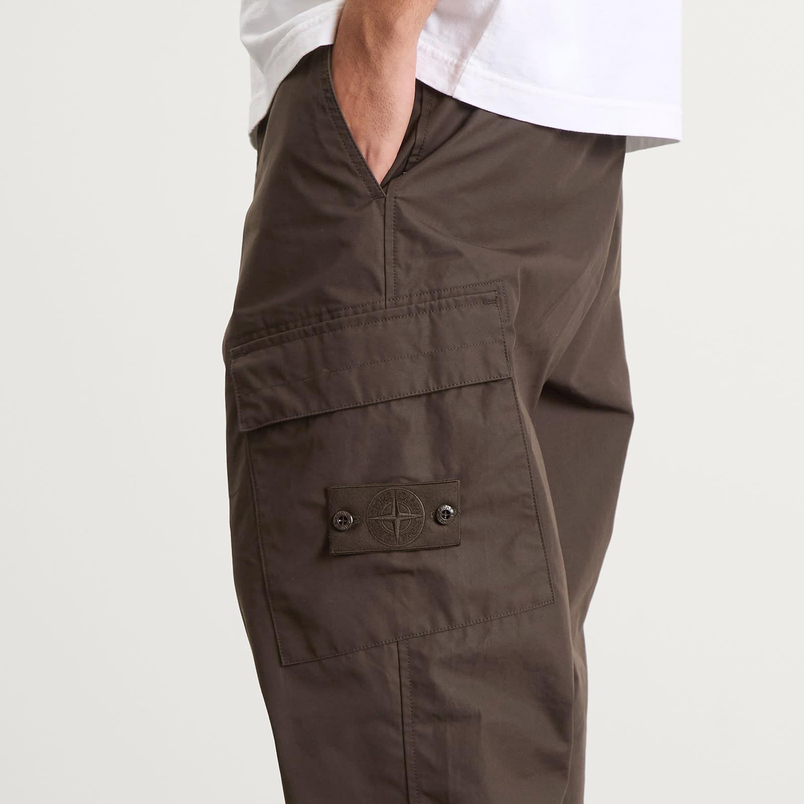 Stone Island Ghost Weatherproof Cotton Canvas Cargo Pants in Brown