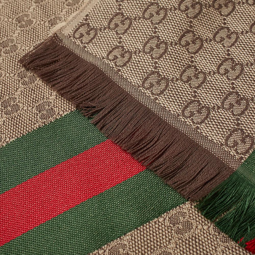 Gucci Wool Grg GG Scarf in Brown for Men Lyst