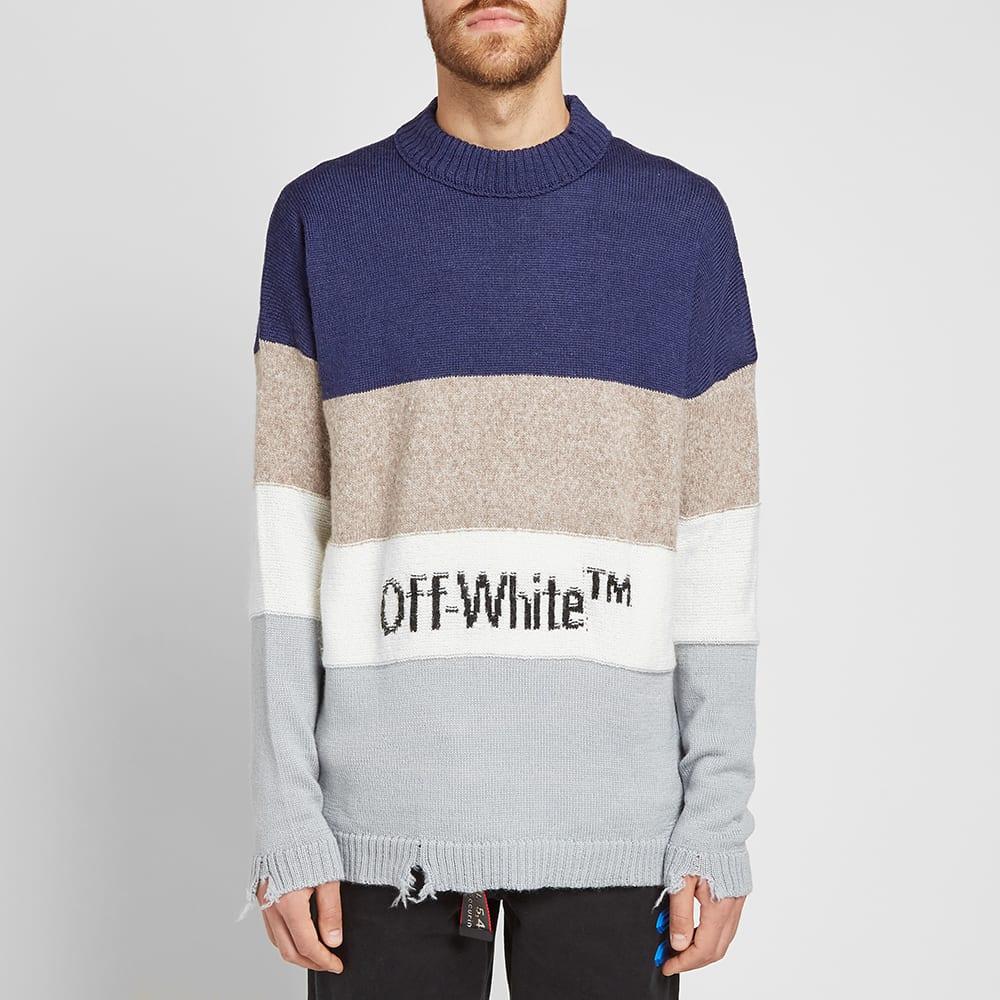 off white blue jumper