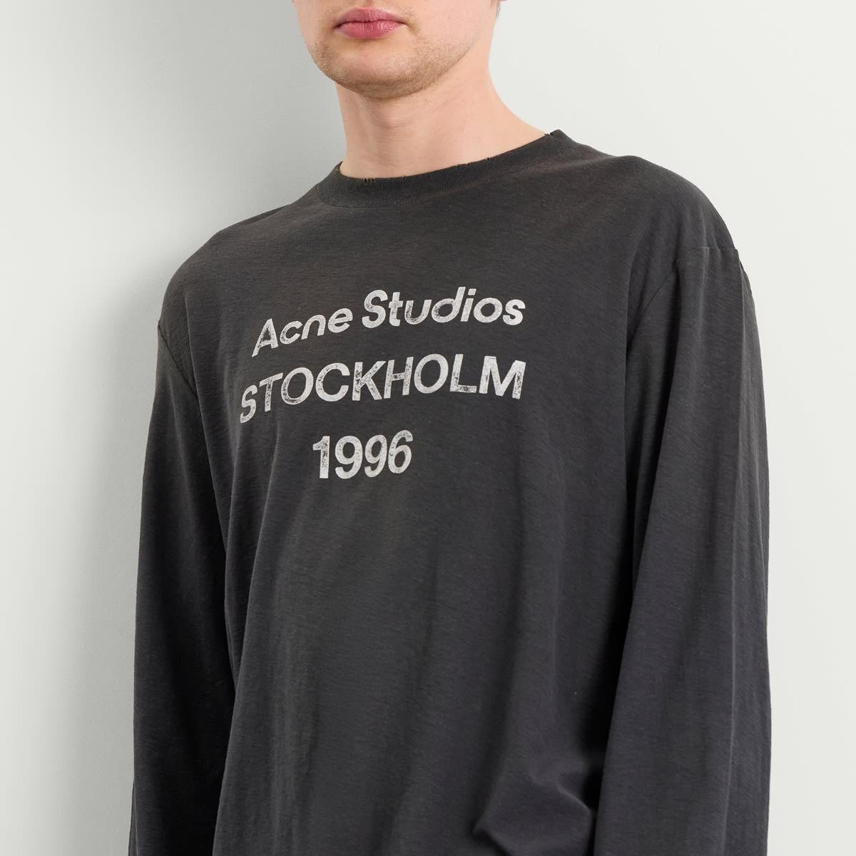 Acne Studios Edden 1996 Logo Long Sleeve T-Shirt in Black for Men 