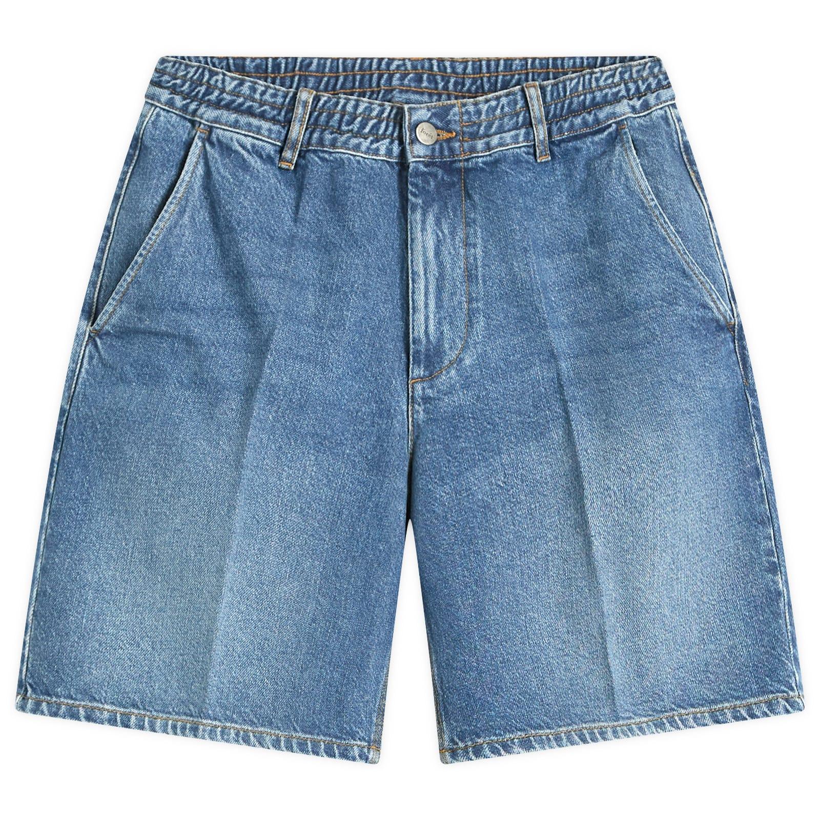 Forét Clay Creased Denim Shorts in Blue for Men | Lyst Canada