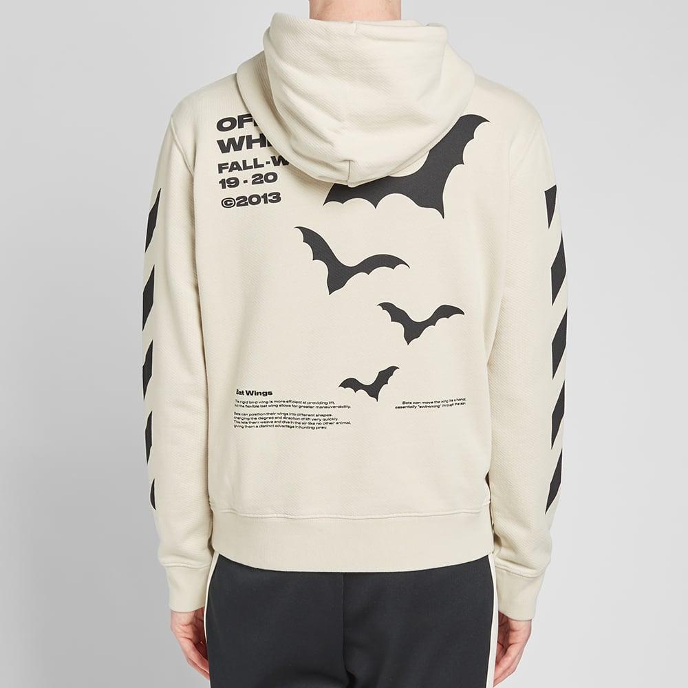 Off White c o Virgil Abloh Bat Print Hoodie in Natural for Men Lyst UK