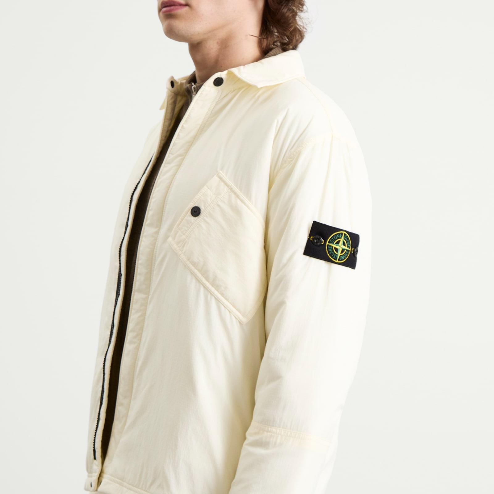 Stone Island Matt Ripstop Cordura Zip Overshirt in White for Men